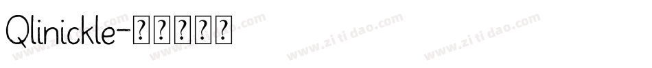 Qlinickle字体转换