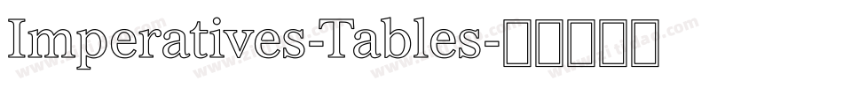 Imperatives-Tables字体转换