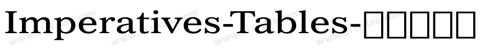 Imperatives-Tables字体转换