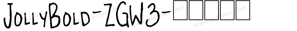 JollyBold-ZGW3字体转换