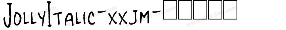 JollyItalic-xxjm字体转换