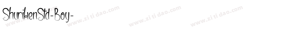 ShurikenStd-Boy字体转换