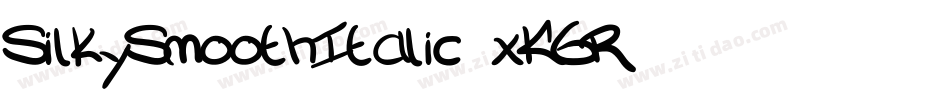 SilkySmoothItalic-xK6R字体转换