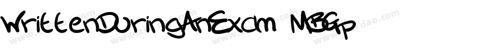 WrittenDuringAnExam-MBGp字体转换