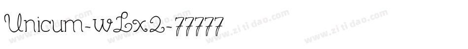 Unicum-wLx2字体转换