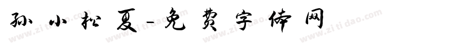 孙小松夏字体转换