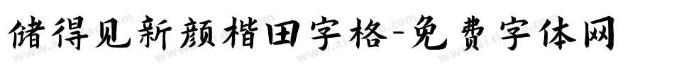 储得见新颜楷田字格字体转换