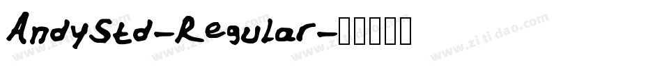 AndyStd-Regular字体转换