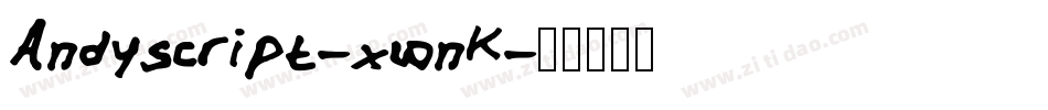 Andyscript-xwnK字体转换