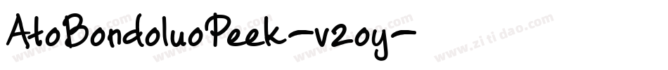 AtoBondoluoPeek-v2oy字体转换