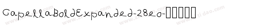 CapellaBoldExpanded-28eo字体转换