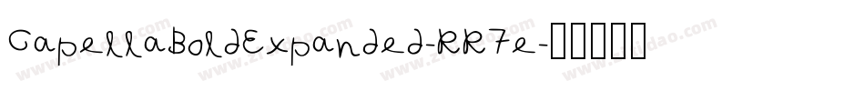 CapellaBoldExpanded-RR7e字体转换