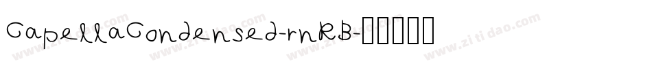 CapellaCondensed-rnRB字体转换