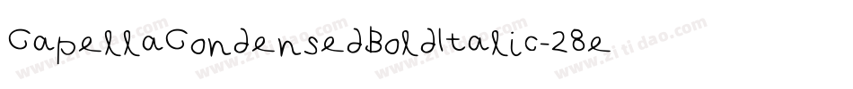 CapellaCondensedBoldItalic-28eX字体转换