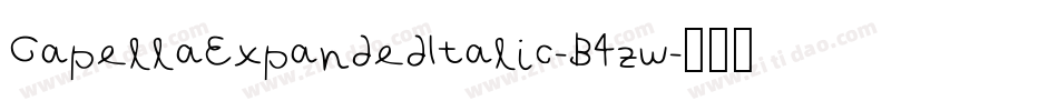 CapellaExpandedItalic-B4zw字体转换