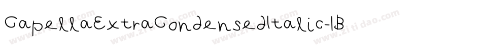 CapellaExtraCondensedItalic-1B0v字体转换