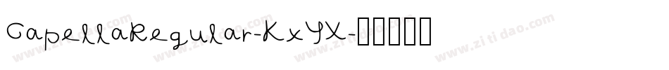CapellaRegular-KxYX字体转换