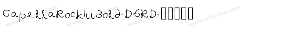 CapellaRockIiiBold-D6RD字体转换