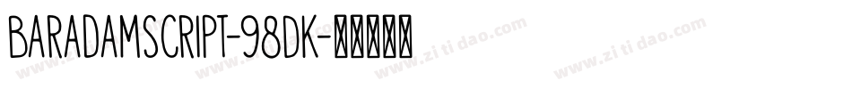 Baradamscript-98DK字体转换