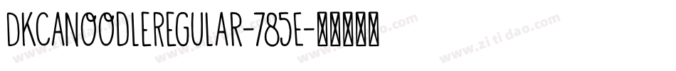 DkCanoodleRegular-785E字体转换