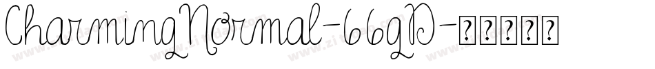 CharmingNormal-66gD字体转换
