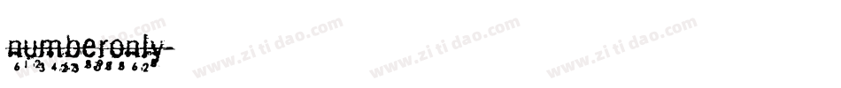 numberonly字体转换