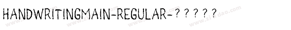 HandwritingMain-Regular字体转换