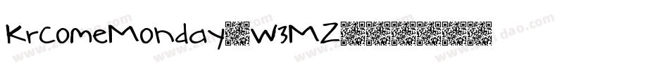 KrComeMonday-w3MZ字体转换