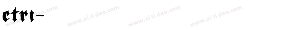 ctri字体转换