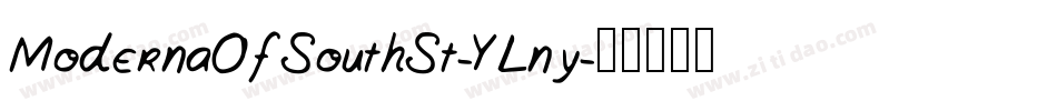 ModernaOfSouthSt-YLny字体转换
