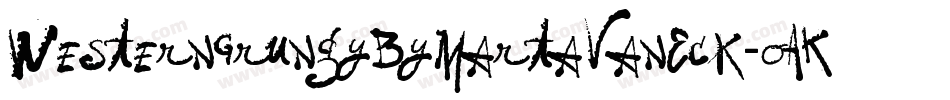 WesternGrungyByMartaVanEck-oAKB字体转换