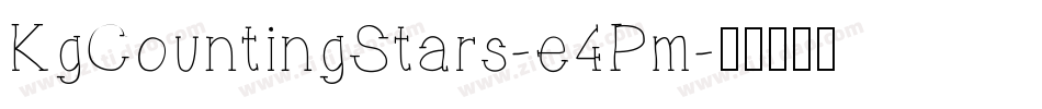 KgCountingStars-e4Pm字体转换