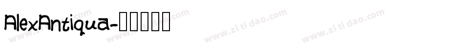 AlexAntiqua字体转换