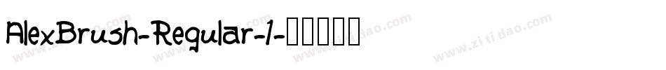 AlexBrush-Regular-1字体转换