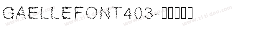 gaellefont403字体转换