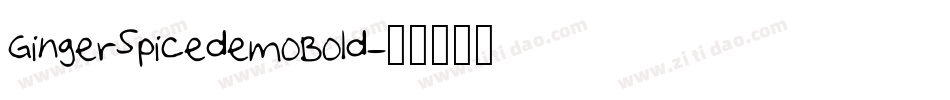 GingerSpicedemoBold字体转换