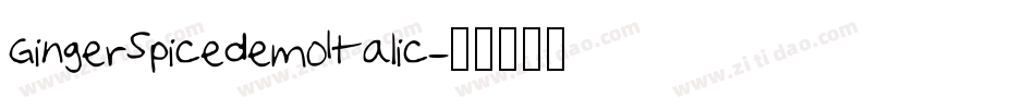GingerSpicedemoItalic字体转换
