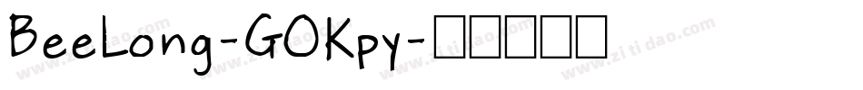 BeeLong-GOKpy字体转换