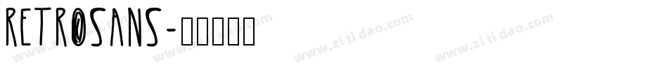 RetroSans字体转换