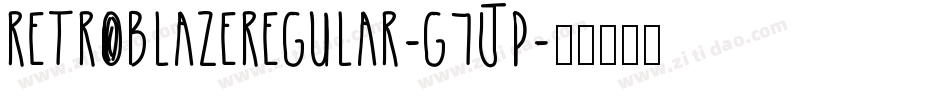 RetroblazeRegular-g7JP字体转换