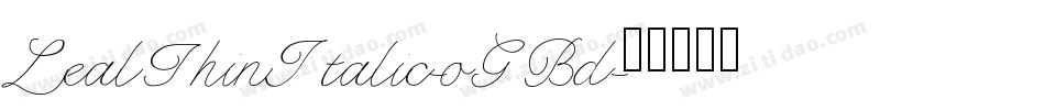 LealThinItalic-oGBd字体转换