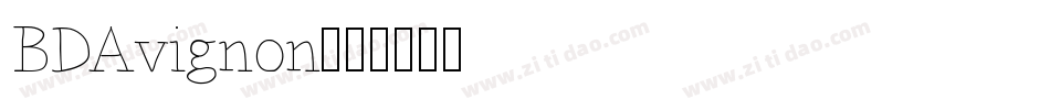 BDAvignon字体转换
