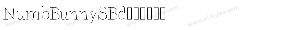 NumbBunnySBd字体转换