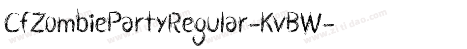 CfZombiePartyRegular-KvBW字体转换