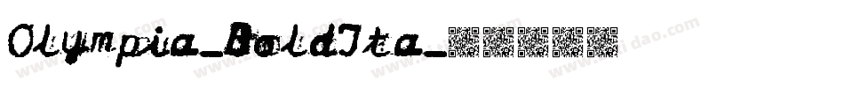 Olympia-BoldIta字体转换