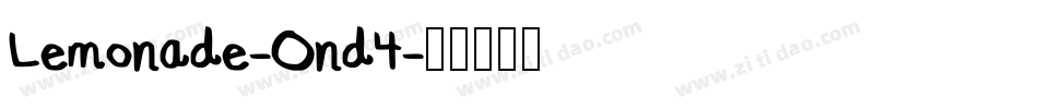 Lemonade-Ond4字体转换