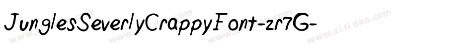 JunglesSeverlyCrappyFont-zr7G字体转换