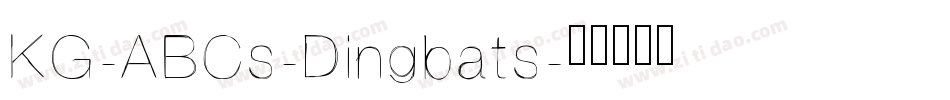 KG-ABCs-Dingbats字体转换