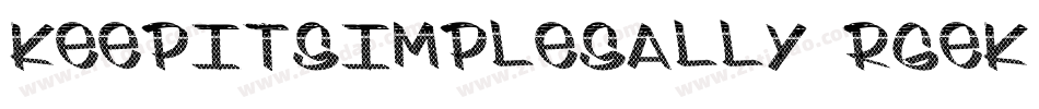 KeepItSimpleSally-rGeK字体转换