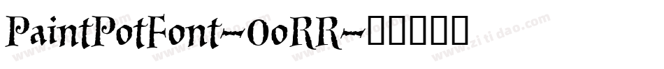 PaintPotFont-0oRR字体转换